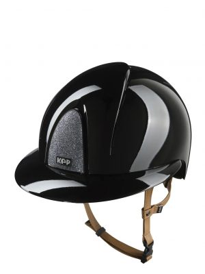 Шлем KEP SMART NOVA POLISH BLACK STAR SILVER POLO VISOR BEIGE STRAP